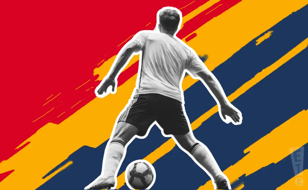 a new york red bulls soccer player kicking the ball